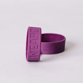 No Weapon Kids Wristband (Purple)